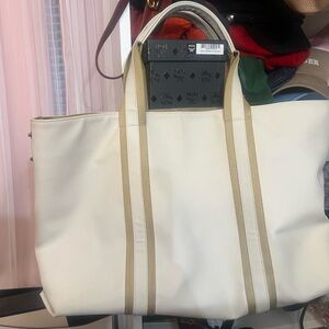 Bottega Veneta Cream and Tan unisex Tote Bag